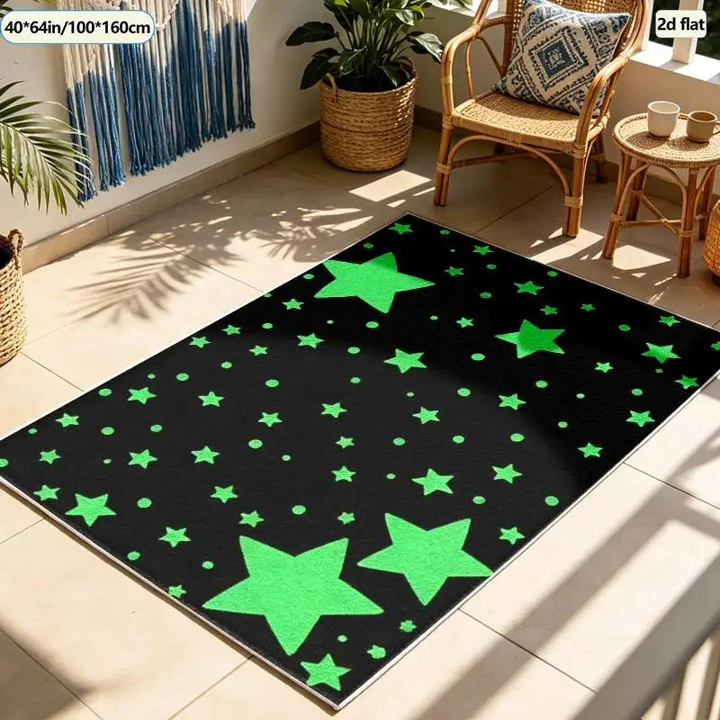 1 Piece of Plush Starry Sky Carpet, Soft and Comfortable, Lightweight and Easy to Care For, Suitable for Autumn and Winter, Home Decoration, Living Room, Bedroom, Hallway