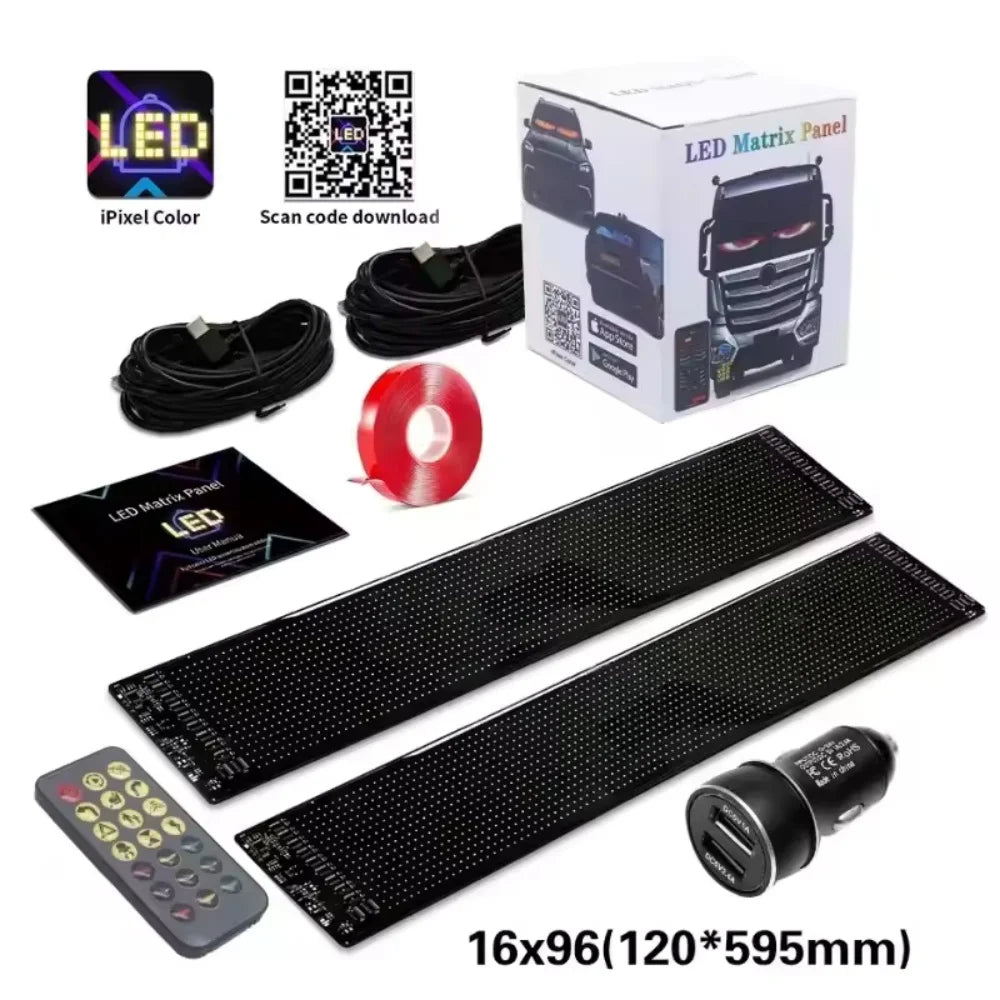 Car Devil Eyes Light Led Soft Screen DIY Colorful Car Windshield Dynamic LED Smart Phone App Control Flexible Matrix Screen