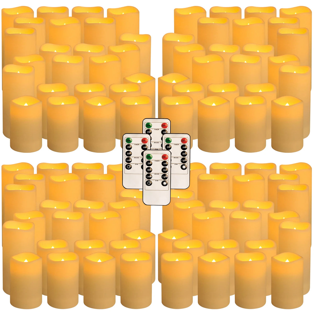 24-144 Units/Set of Waterproof Indoor Flameless LED Candle Lights Wholesale, Party Supplies for Gatherings and Festivals