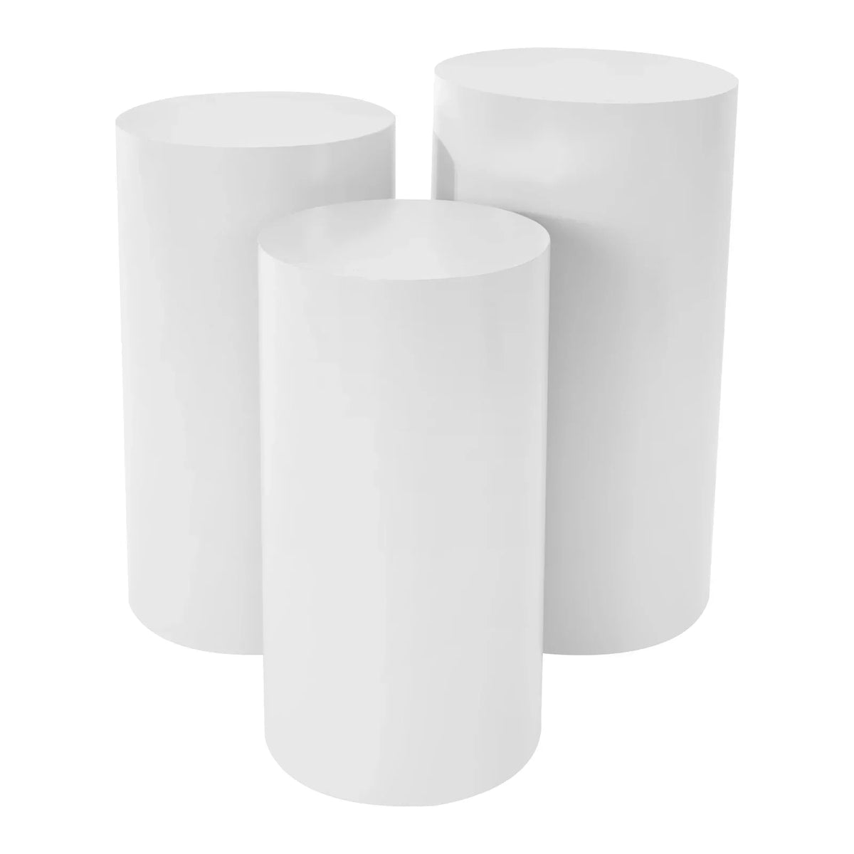 3Pcs, Cylinder Pedestal Stands Display Cake Flower Pedestal Stand Plinth Pillars for Birthday Wedding Party Outdoor Indoor Decor