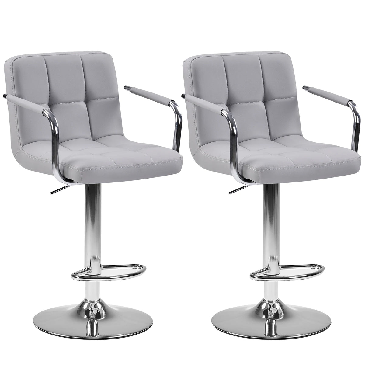 MCQ Ergonomic PU Leather Swivel Office Desk Chair with Arm Mid Back with Lumbar Support Height Adjustable 360° Swivel Computer Gaming Chair