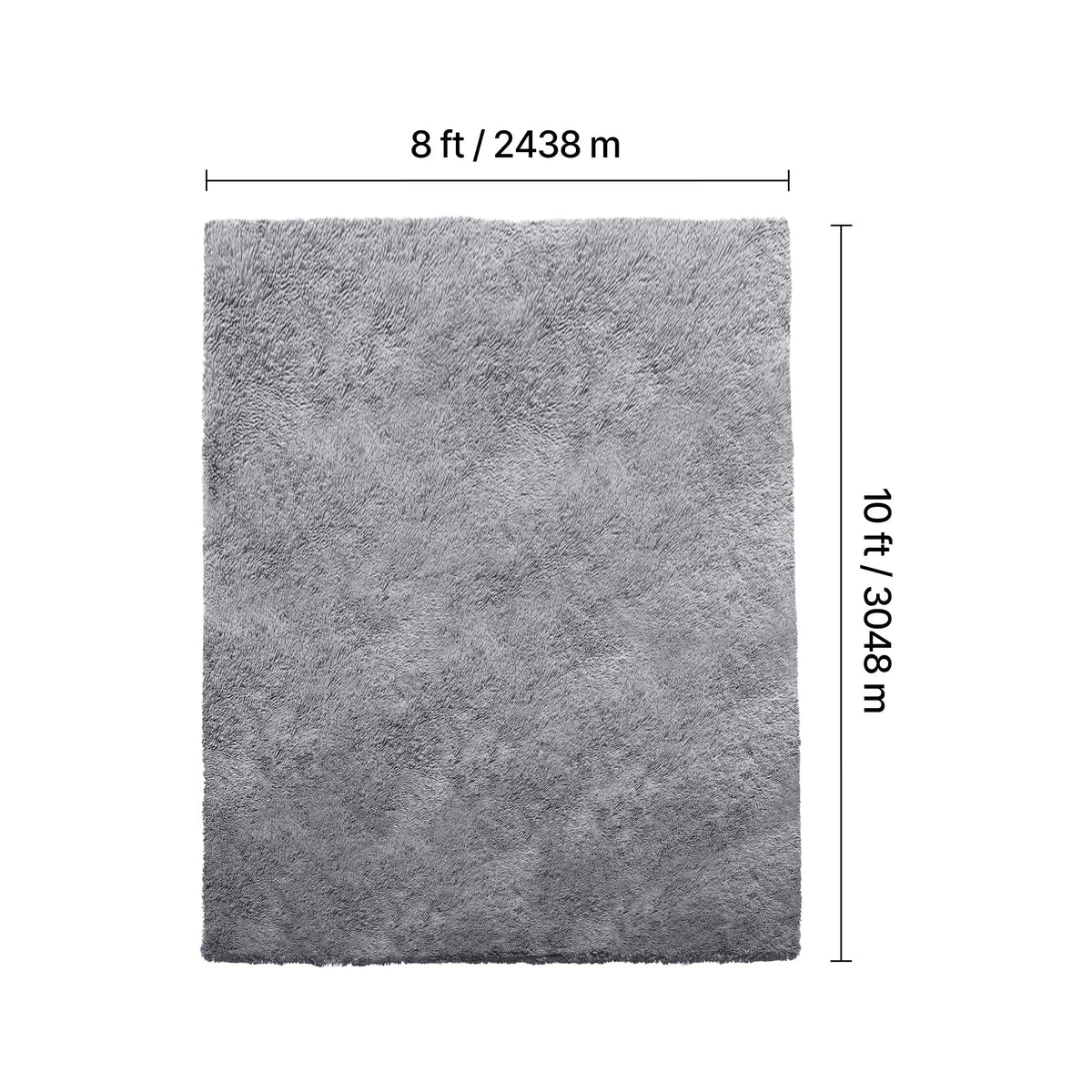 SucceBuy Indoor Plush Area Rugs 8 x 10 ft Soft Plush Carpet Furry Shag Area Rugs for Living Room Bedroom Non-Shedding Non-Woven