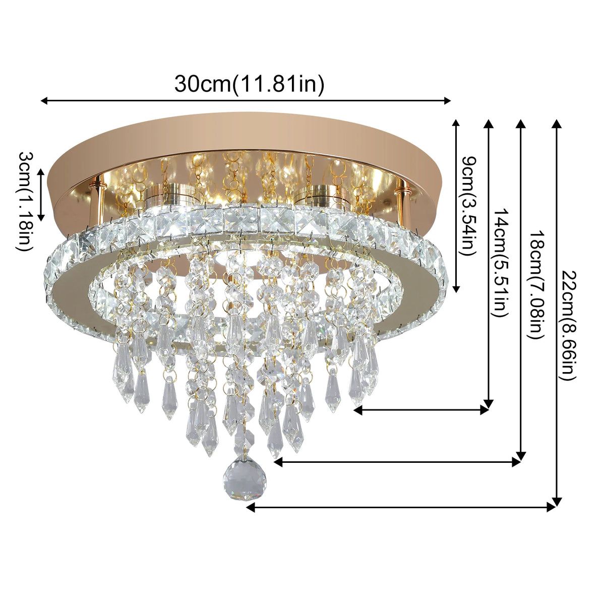 GreeLustr Luxury Crystal Chandelier Lustre Design Gold Modern Led Ceiling Light Living Room Bedroom Hanging Lamp Lighting