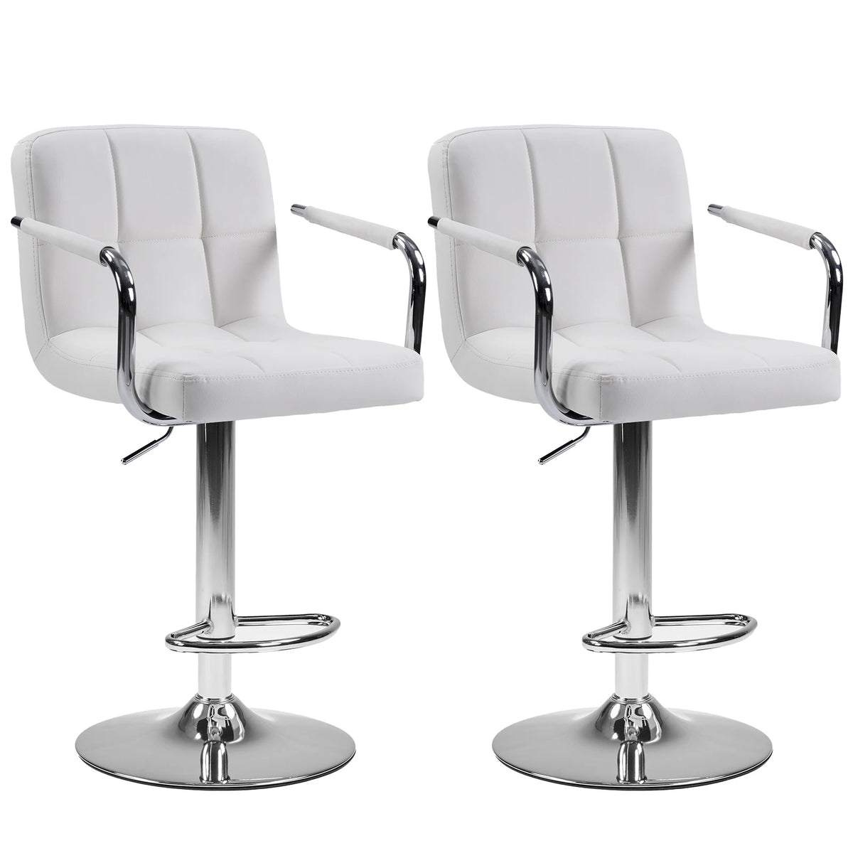 MCQ Ergonomic PU Leather Swivel Office Desk Chair with Arm Mid Back with Lumbar Support Height Adjustable 360° Swivel Computer Gaming Chair