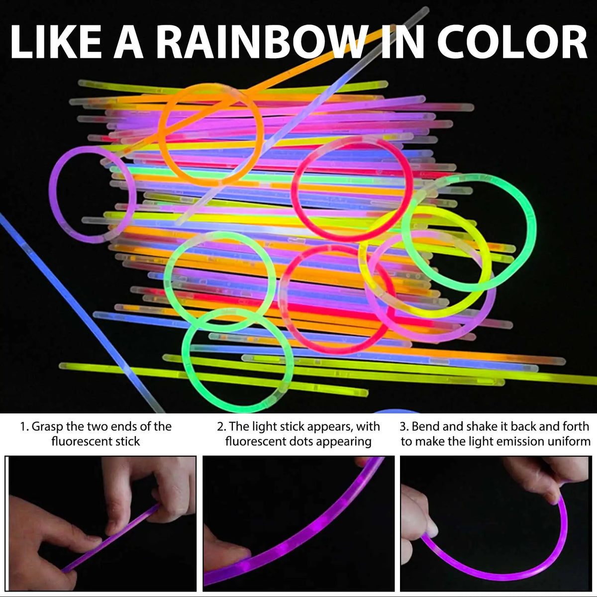 200Pcs Glow in The Dark Party Supplie Pack,Light Up Party Favors Birthda,Glow Party Supplies Led Birthday Party,Neon Party Supplies,Glow Sticks for Wedding,Glow in The Dark Necklaces Party,Glow Sticks Party Pack,Fluorescence