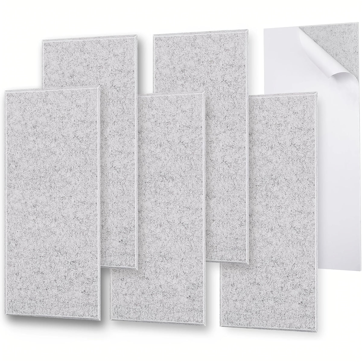 6PCS Large Soundproof Wall Panels Decoration Black Acoustic Panels High Density Sound-absorbing Panels Sound Noise Insulation Soundproofing Pads Felt Bulletin Cork Wall Tiles Boards For Walls Studio KTV Home Office Christmas