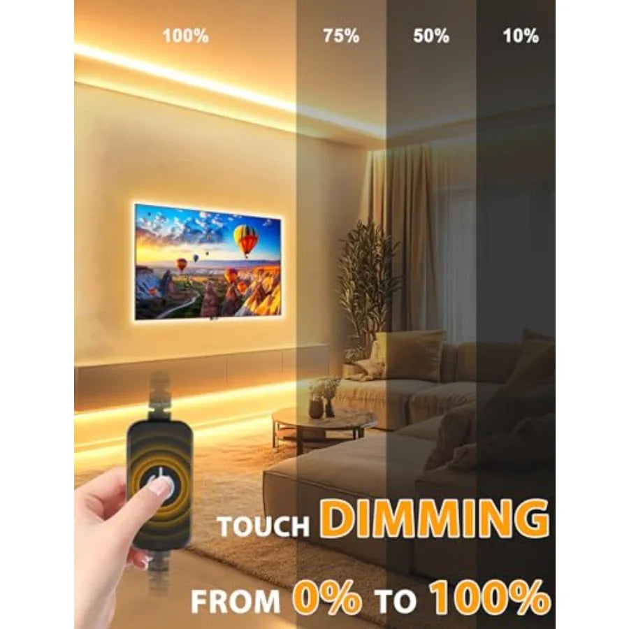 LED Neon Lights, Dimmable Led Rope Flex, 24V Waterproof LED Strip Lights, Silicone 3000K Neon Strip Lighting for Bedroom Indoor