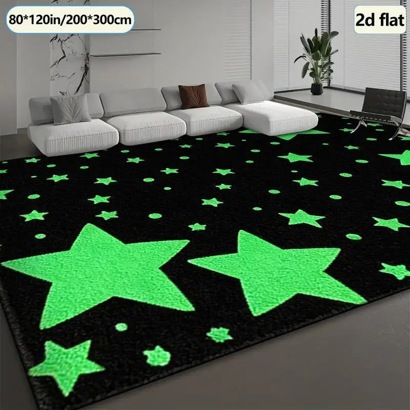 1 Piece of Plush Starry Sky Carpet, Soft and Comfortable, Lightweight and Easy to Care For, Suitable for Autumn and Winter, Home Decoration, Living Room, Bedroom, Hallway