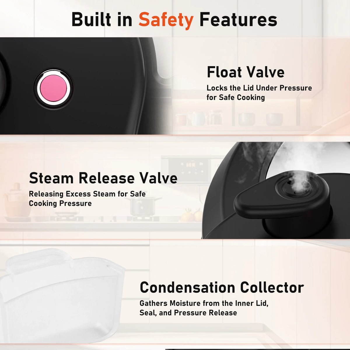 JHK 16-in-1 Electric Pressure Cooker 6-8QT Multi Cooker 12 Preset Ceramic Pot Slow Cook Rice Steamer Soup Yogurt Maker Recipe Book