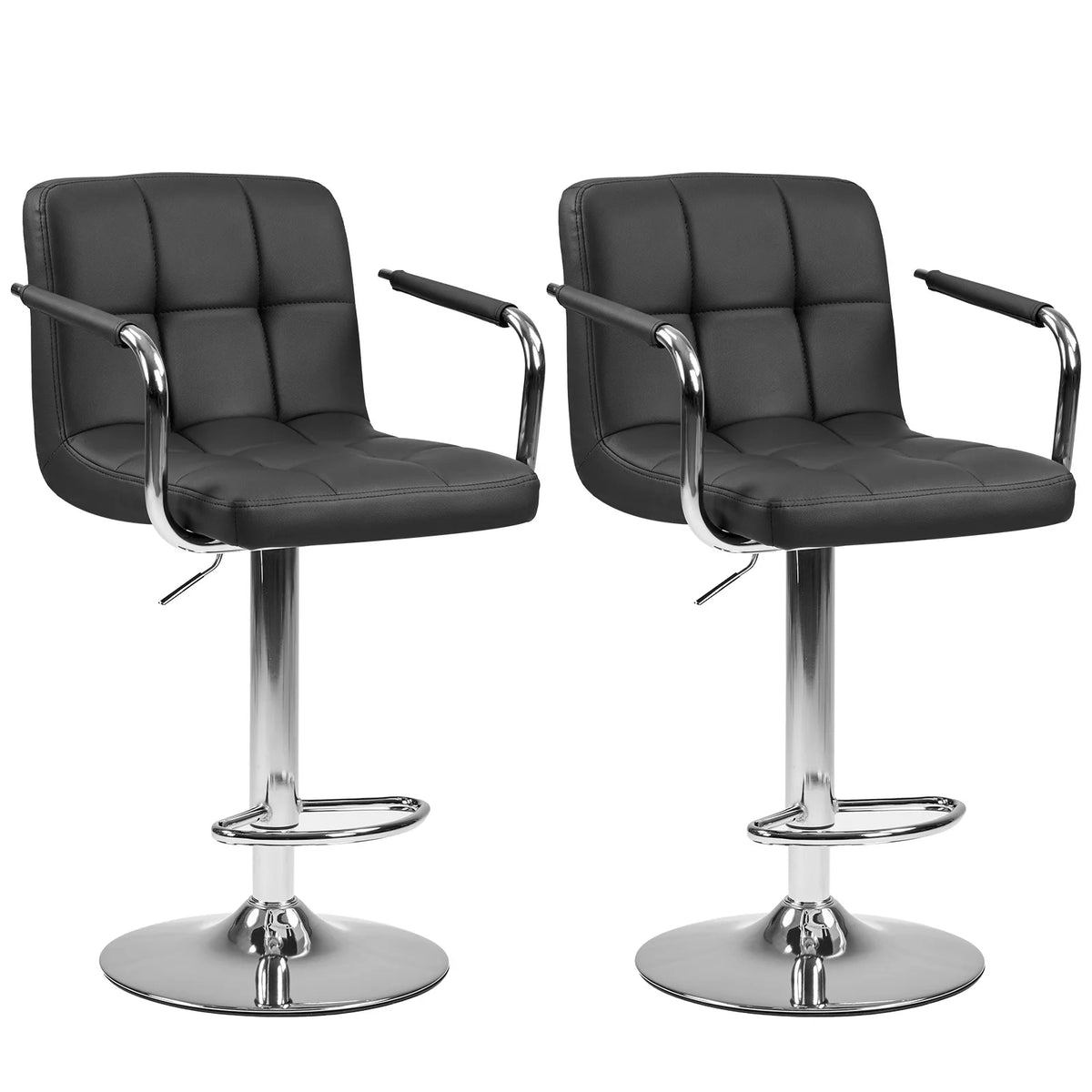 MCQ Ergonomic PU Leather Swivel Office Desk Chair with Arm Mid Back with Lumbar Support Height Adjustable 360° Swivel Computer Gaming Chair