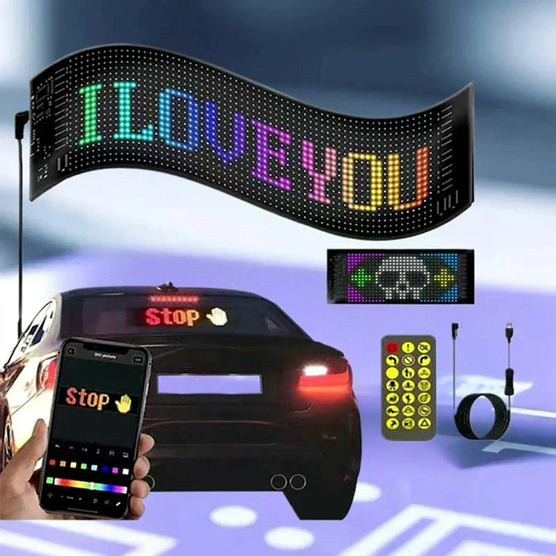 Car Devil Eyes Light Led Soft Screen DIY Colorful Car Windshield Dynamic LED Smart Phone App Control Flexible Matrix Screen