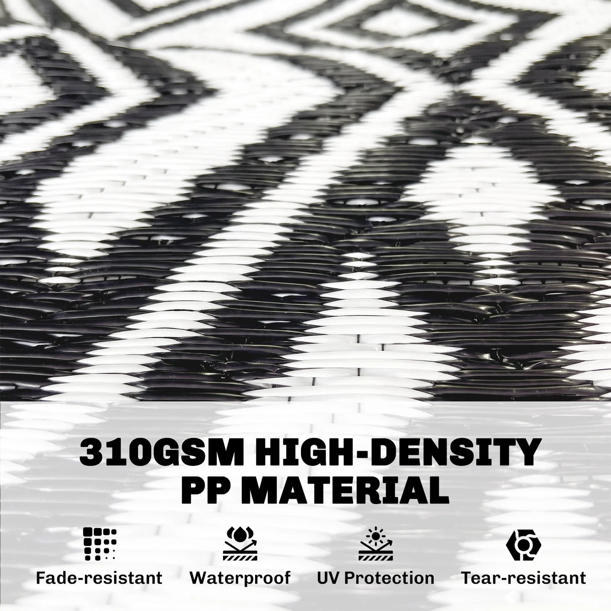 Outdoor Rug Carpet with USB Lights 10' x 8'