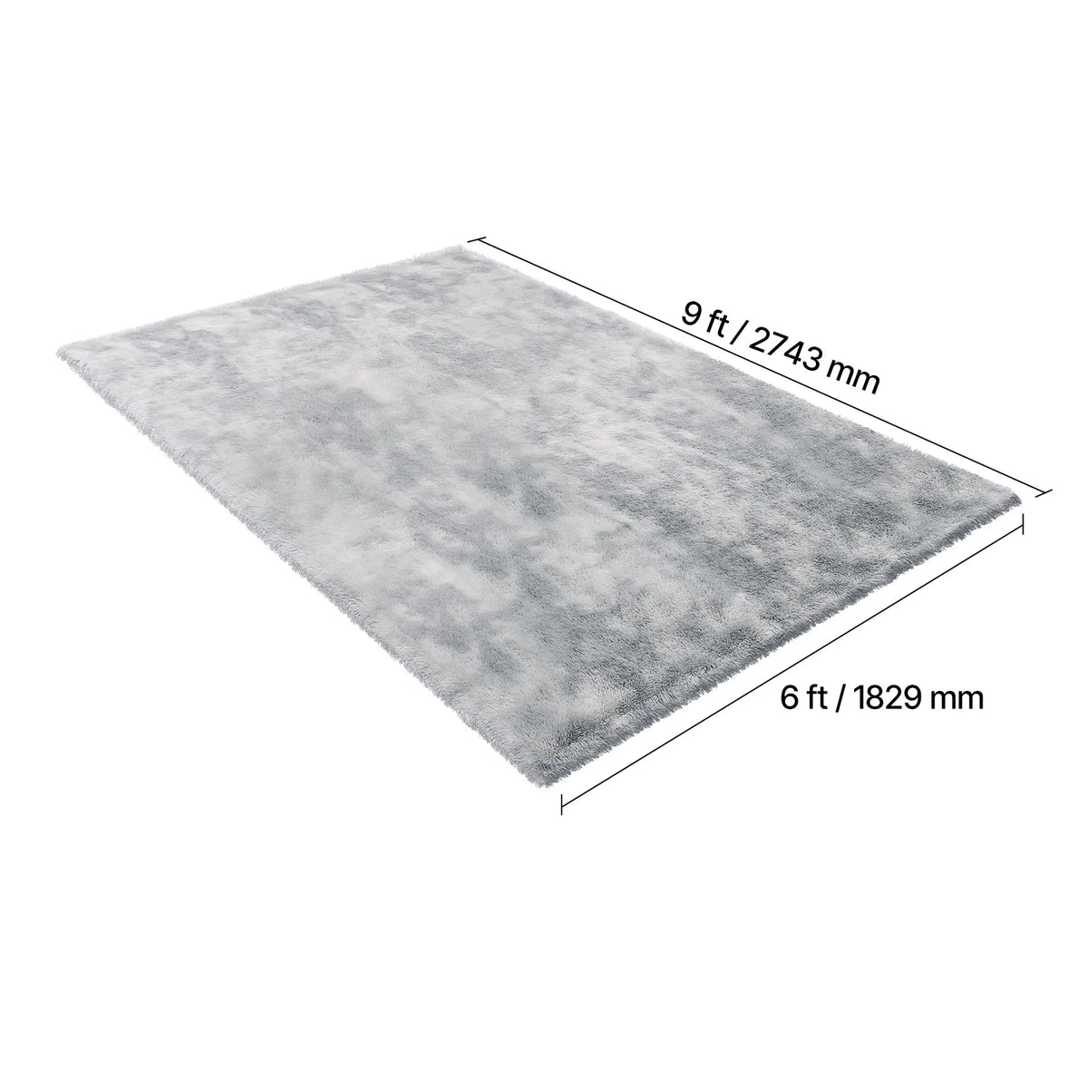 SucceBuy Indoor Plush Area Rugs 5 x 8/6 x 9 ft Soft Plush Carpet Furry Shag Area Rugs for Bedroom Modern Home Decor Aesthetic