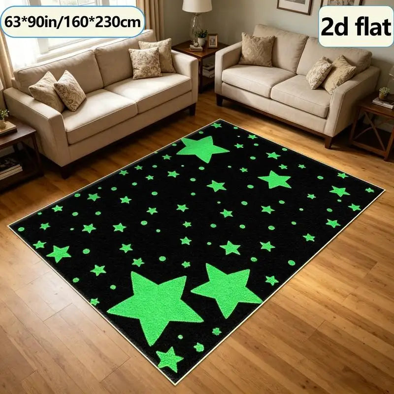 1 Piece of Plush Starry Sky Carpet, Soft and Comfortable, Lightweight and Easy to Care For, Suitable for Autumn and Winter, Home Decoration, Living Room, Bedroom, Hallway