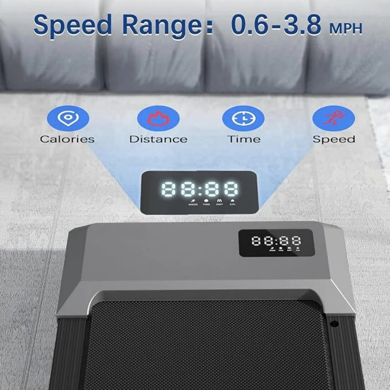 300lbs Treadmill for Home 2.5HP Treadmills Walking Pad LCD Digital Data Display 2in1 Walking Running Fitness Exercise Machine