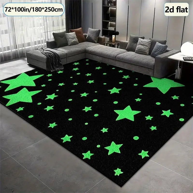 1 Piece of Plush Starry Sky Carpet, Soft and Comfortable, Lightweight and Easy to Care For, Suitable for Autumn and Winter, Home Decoration, Living Room, Bedroom, Hallway