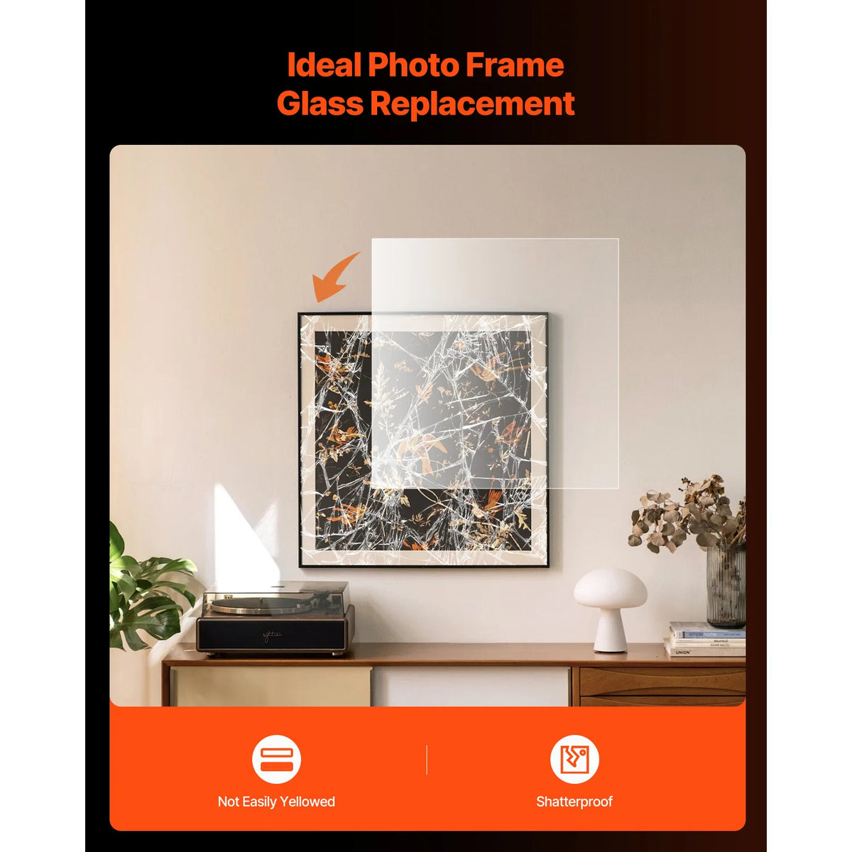 VEVOR PET/Plexiglass Sheets 5-Pack Plastic Sheet 24x36Inch 0.04Inch Thick Transparent Clear Flexible Plastic Panels for Craft